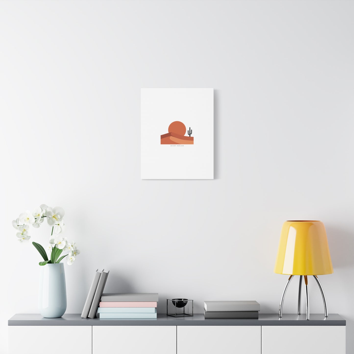 Desert Horizon Minimal Mesa Canvas | desert sunset, southwestern art print