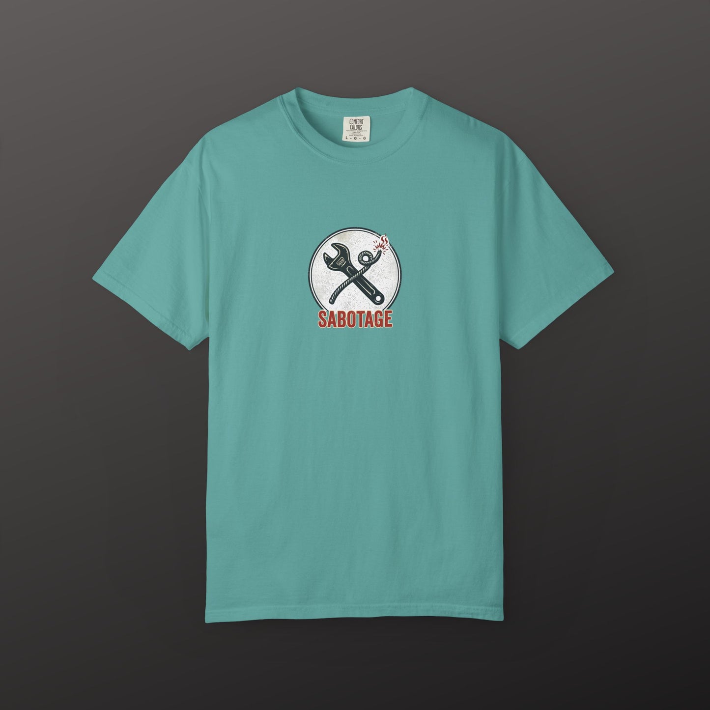 Sabotage Wrench Logo T-Shirt — Mechanic Tools Graphic Tee