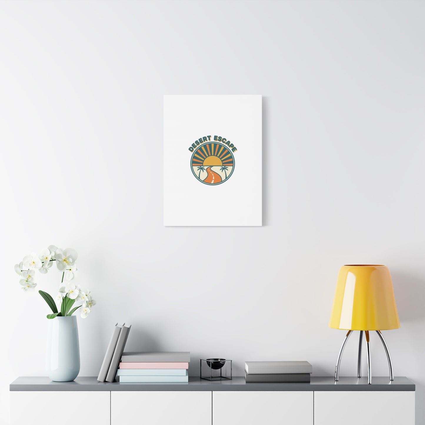 Desert Escape Sunset Canvas | 70s Sunset Retro Palm Poster