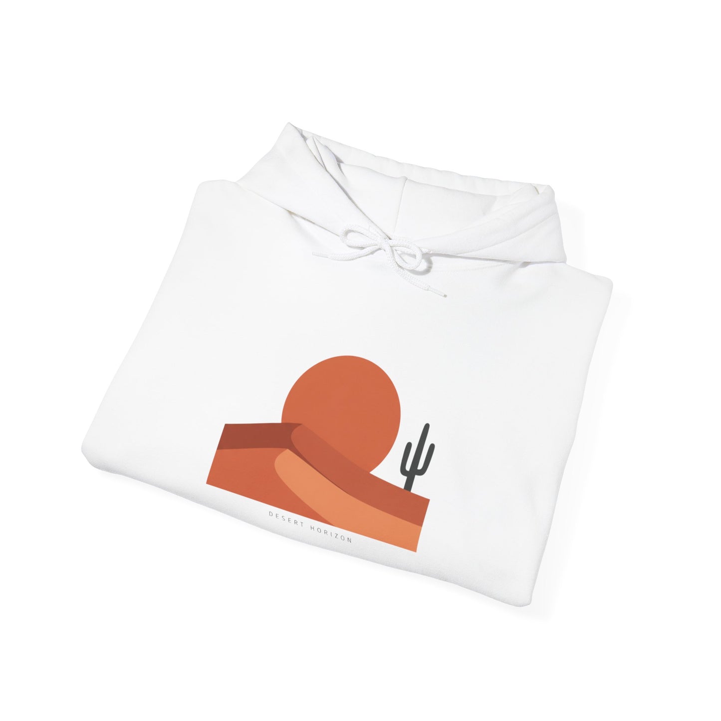 Desert Sunset Minimalist Mesa Hoodie | Southwestern adobe-inspired art