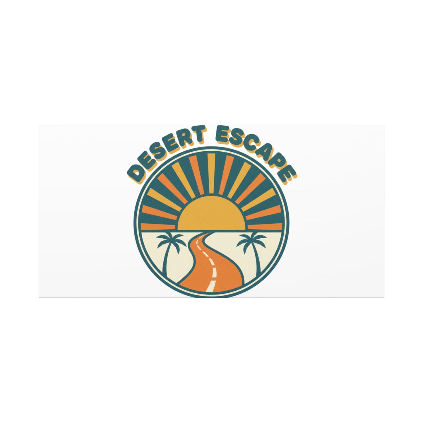 Desert Escape Sunset Canvas | 70s Sunset Retro Palm Poster