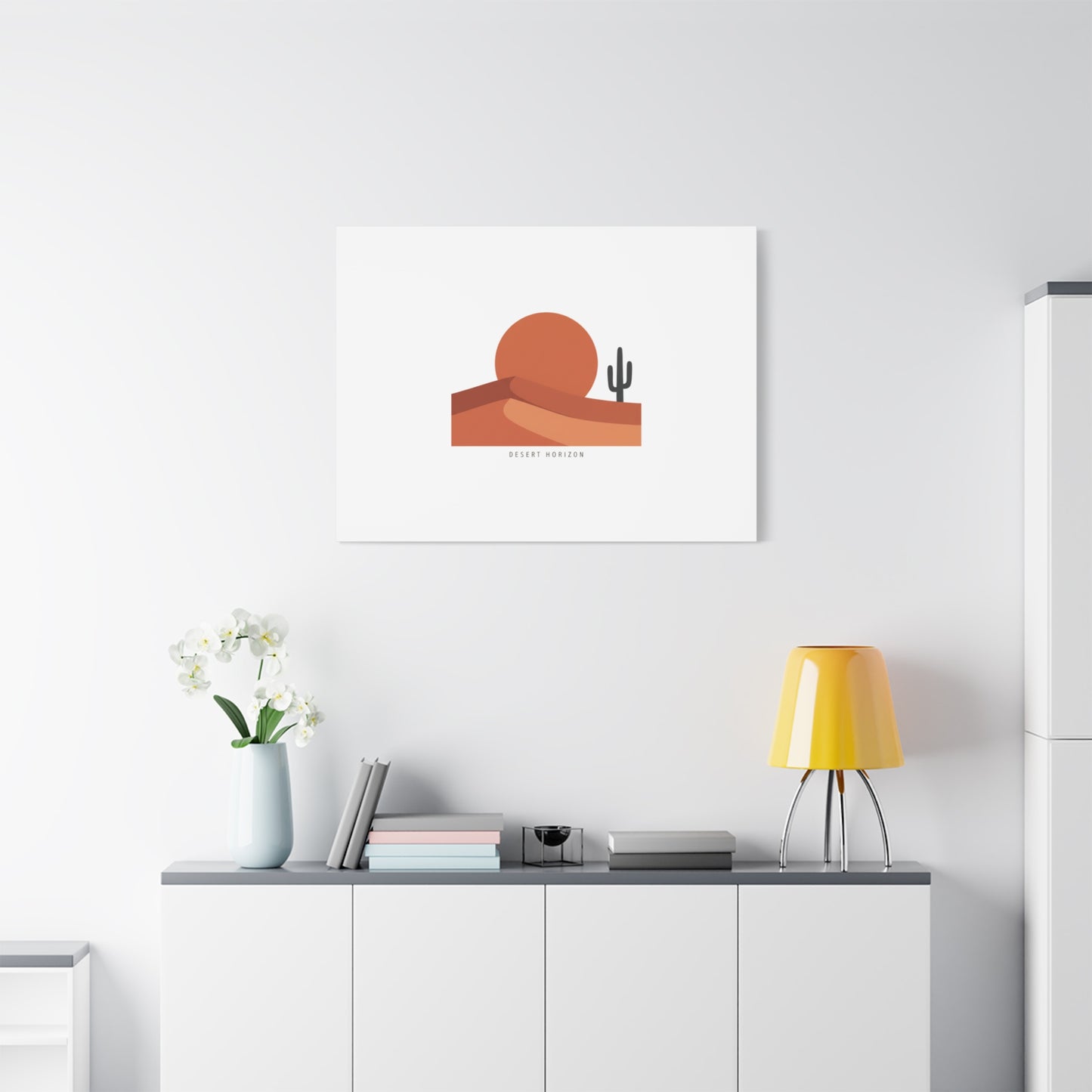Desert Horizon Minimal Mesa Canvas | desert sunset, southwestern art print