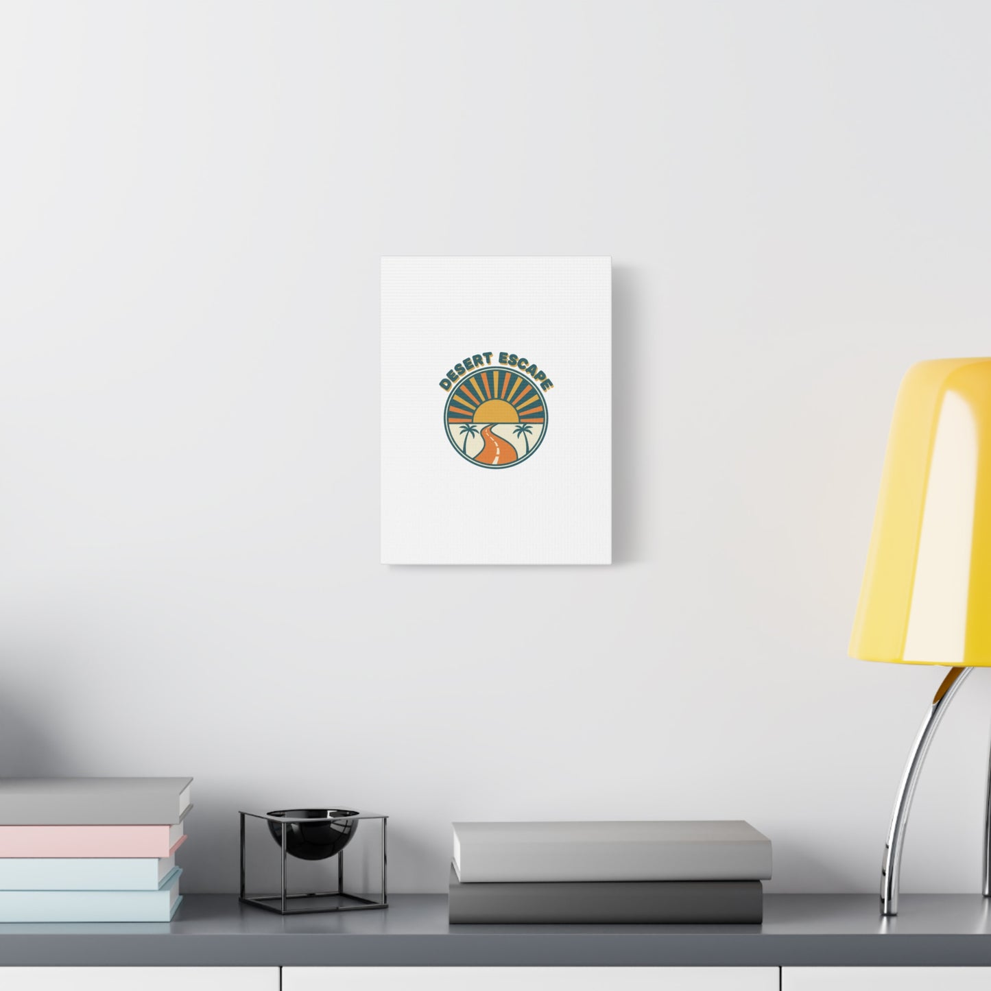 Desert Escape Sunset Canvas | 70s Sunset Retro Palm Poster