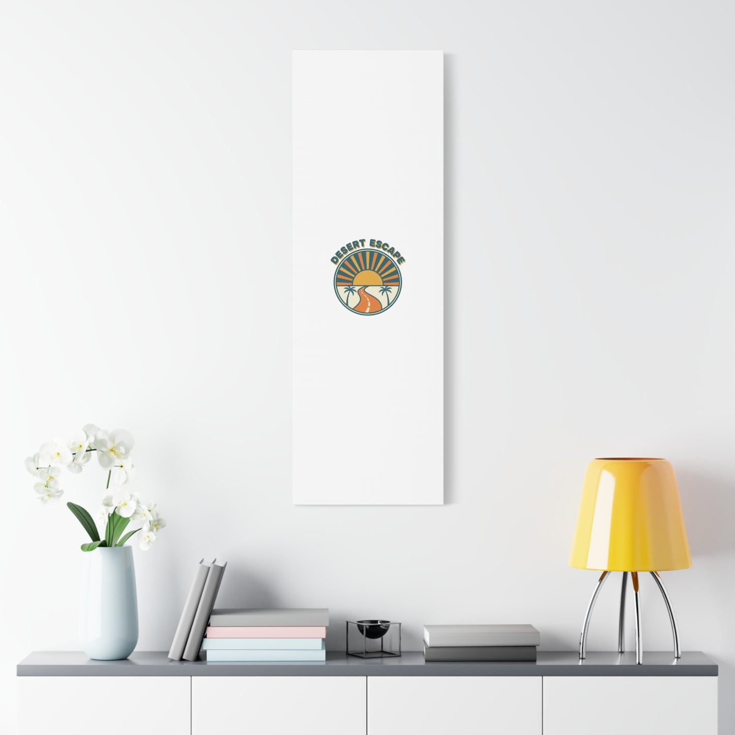 Desert Escape Sunset Canvas | 70s Sunset Retro Palm Poster