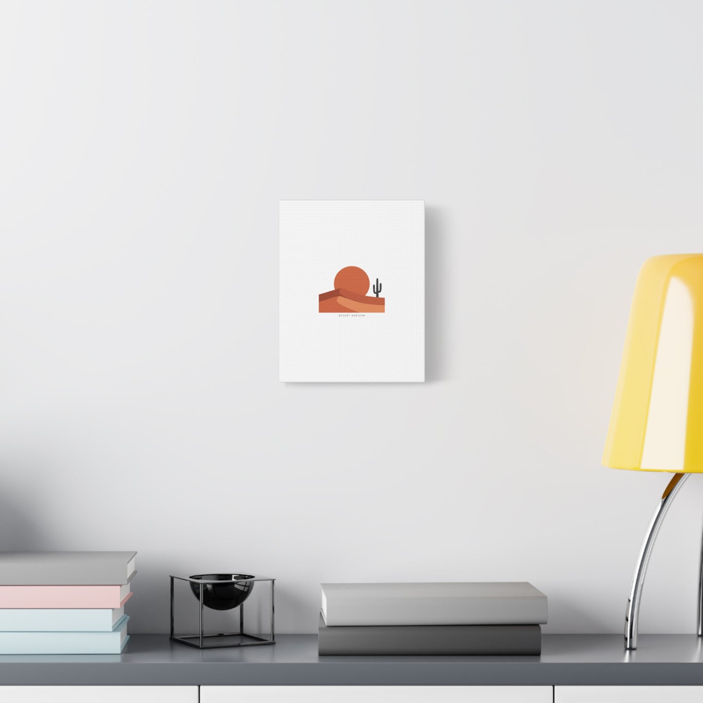 Desert Horizon Minimal Mesa Canvas | desert sunset, southwestern art print