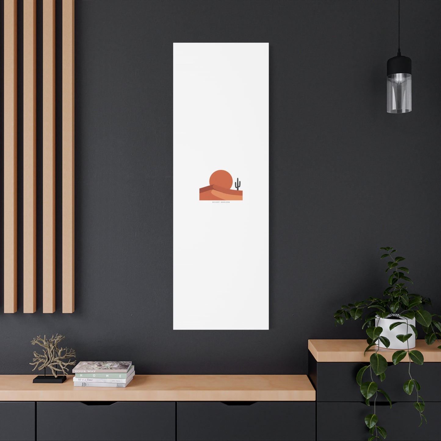 Desert Horizon Minimal Mesa Canvas | desert sunset, southwestern art print