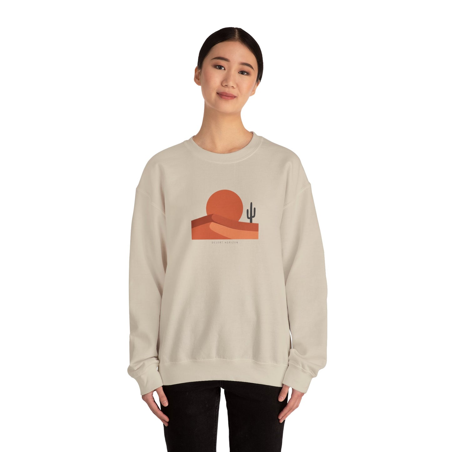 Desert Sunset Minimalist Mesa Sweatshirt | Southwestern adobe-inspired wall art