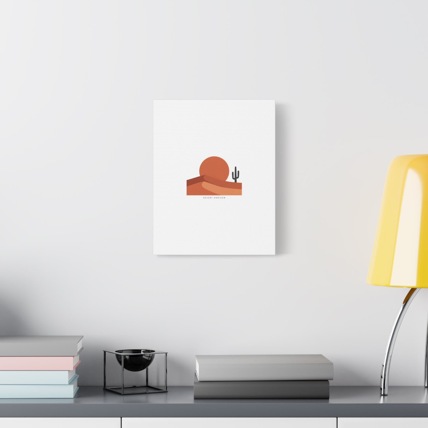 Desert Horizon Minimal Mesa Canvas | desert sunset, southwestern art print