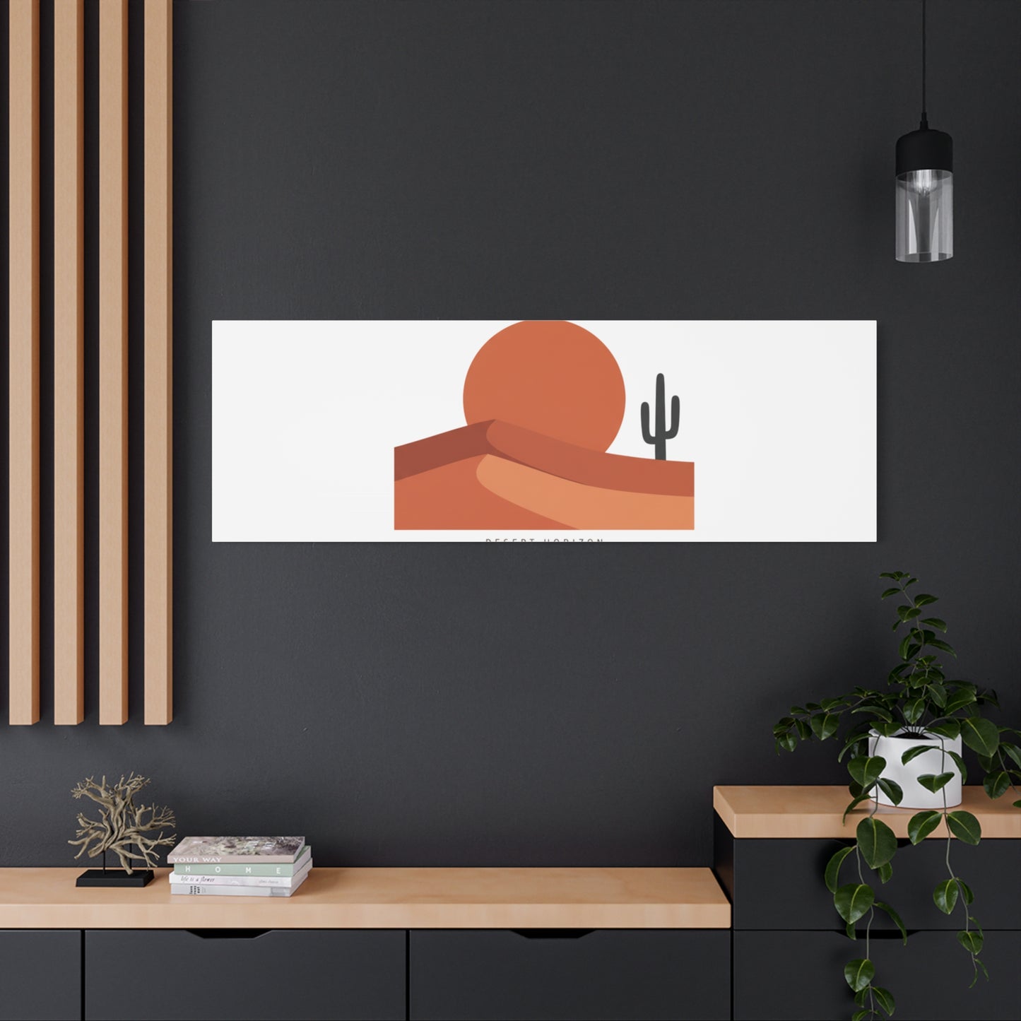 Desert Horizon Minimal Mesa Canvas | desert sunset, southwestern art print
