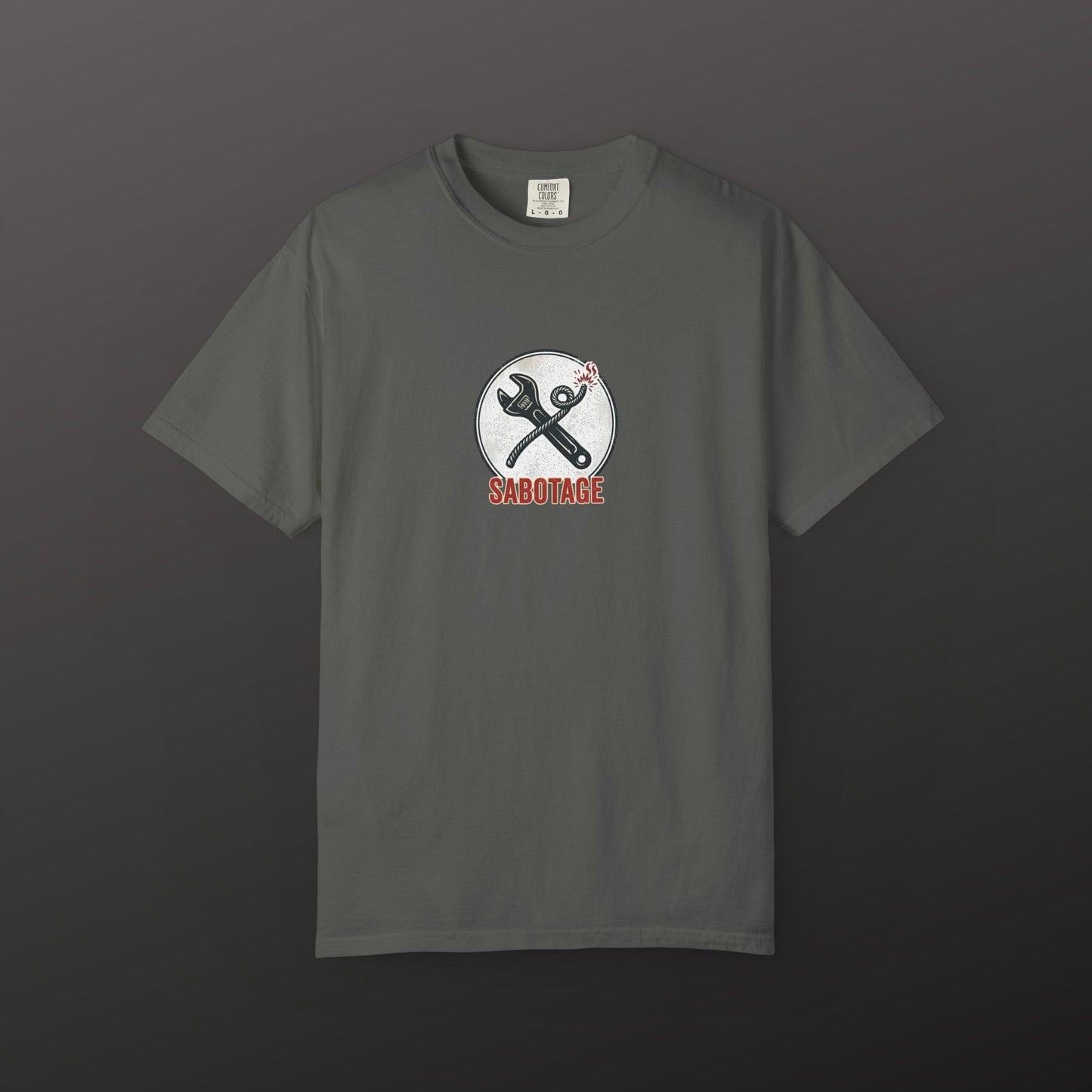 Sabotage Wrench Logo T-Shirt — Mechanic Tools Graphic Tee
