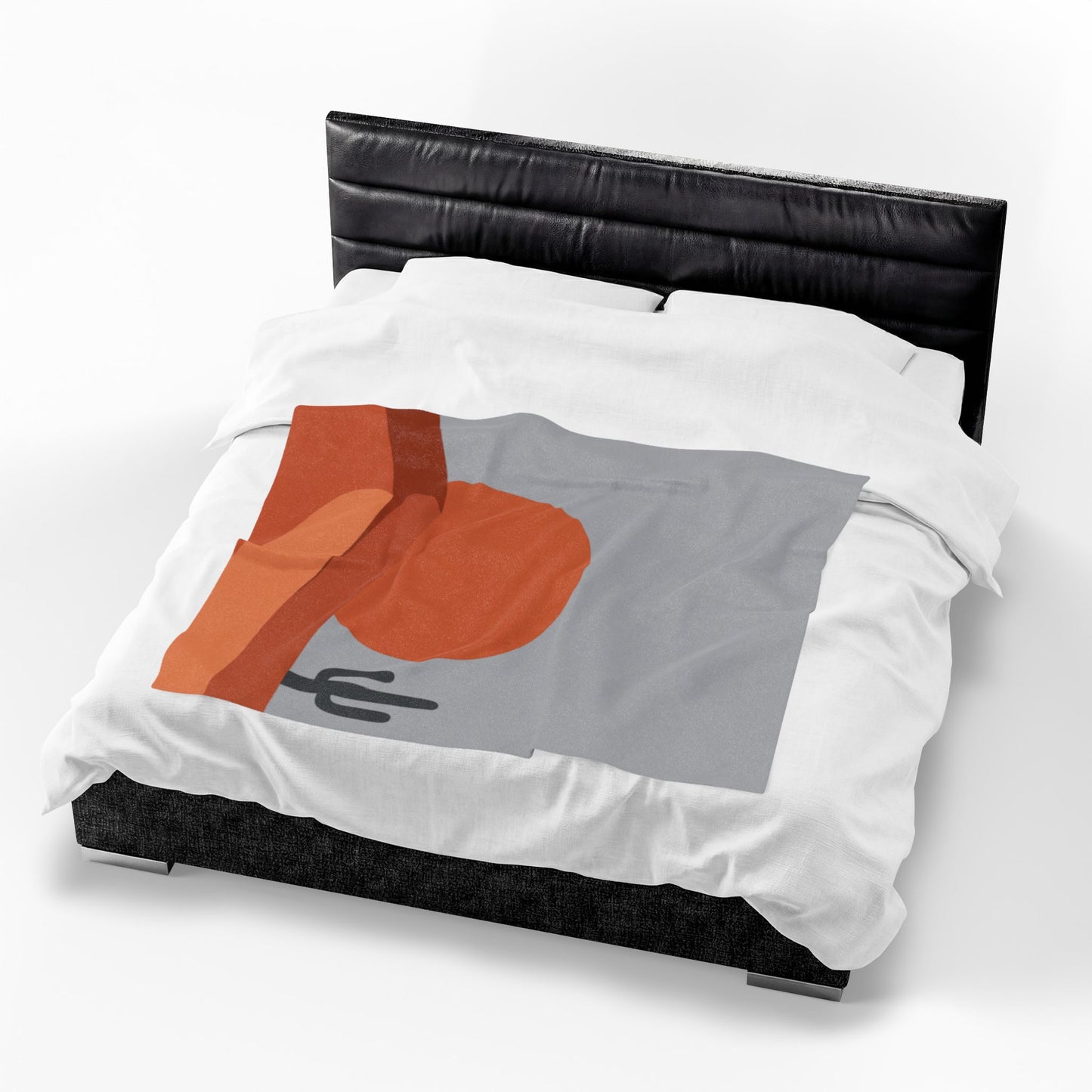 Desert Sunset Minimalist Mesa Blanket | Southwestern adobe-inspired wall art throw