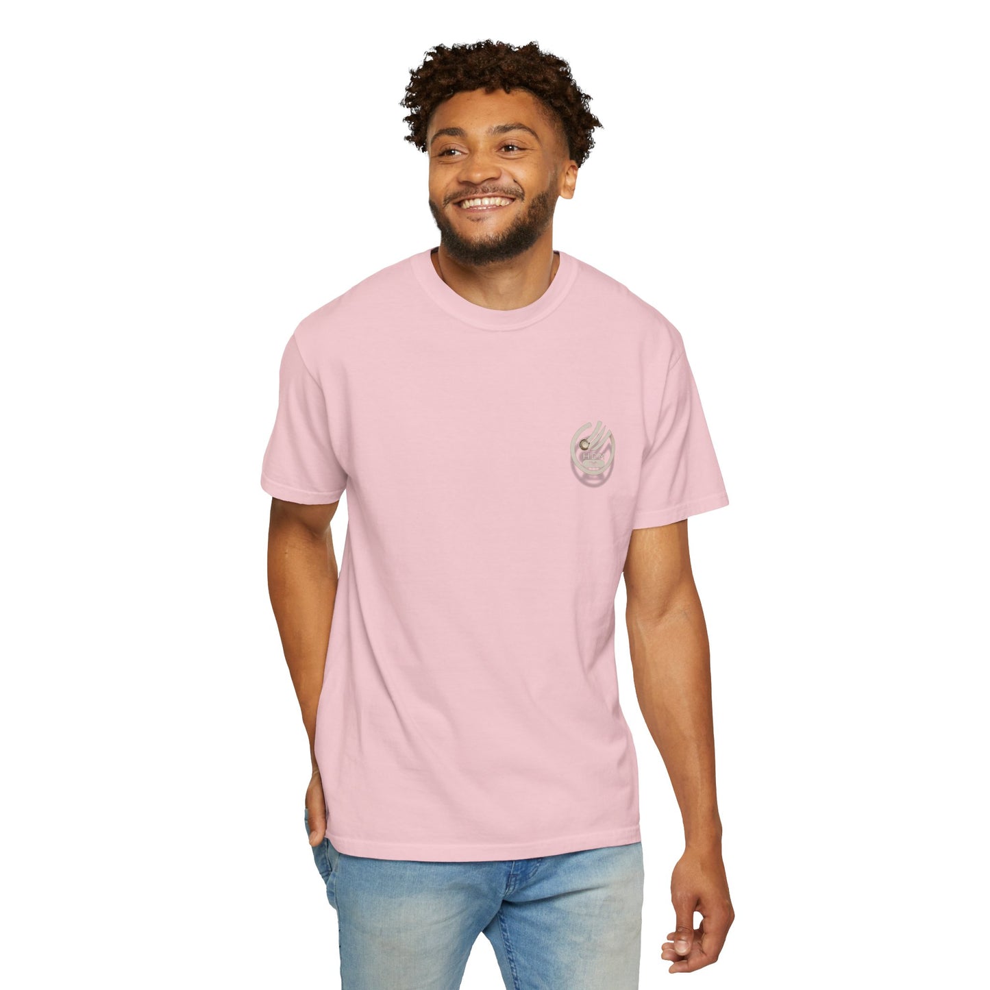 Minimalist 'OK' Hand Logo T-Shirt — Subtle Chest Pocket Graphic