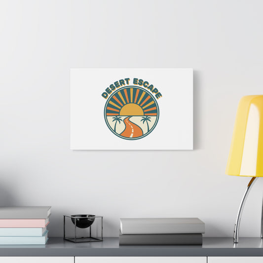 Desert Escape Sunset Canvas | 70s Sunset Retro Palm Poster
