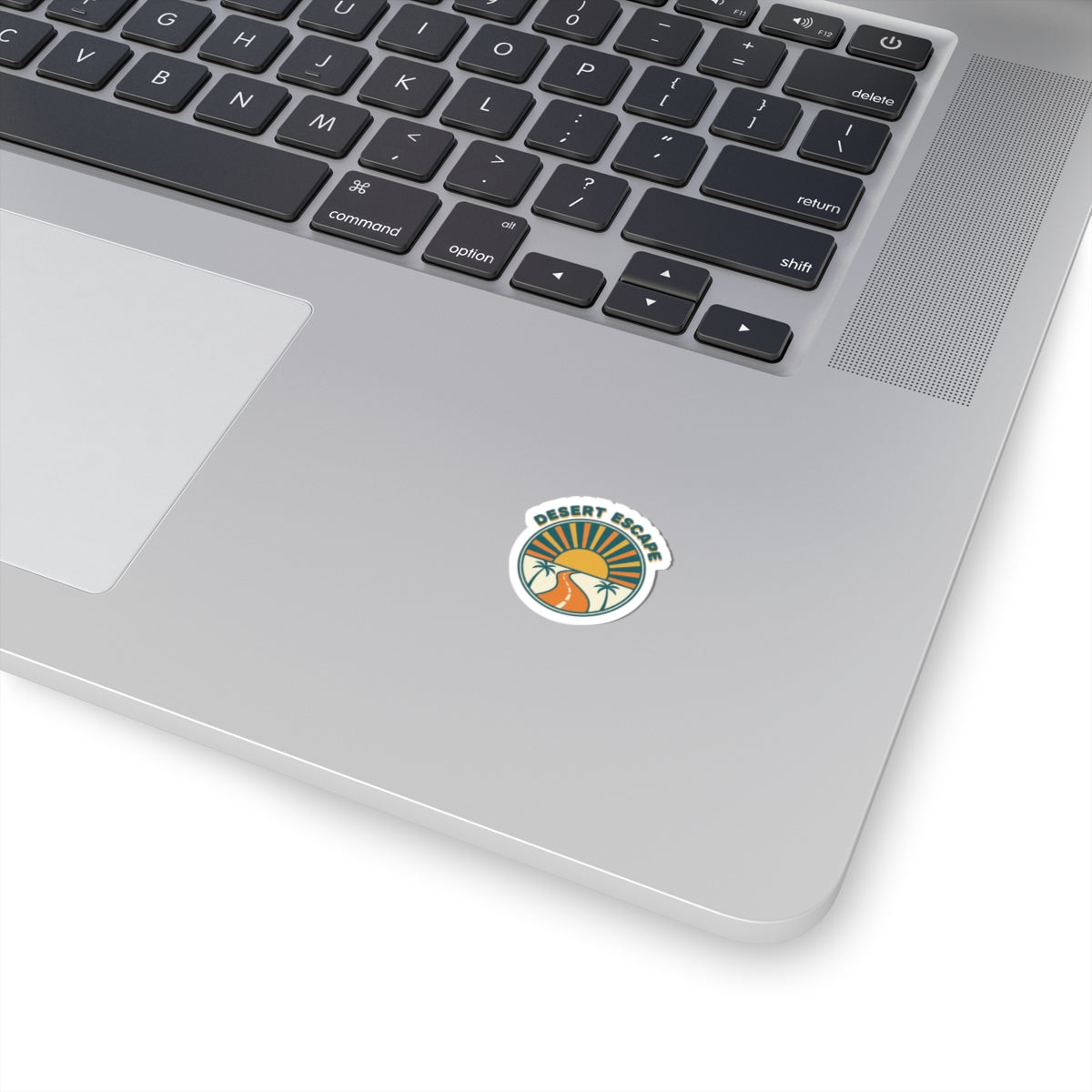Desert Escape Sticker | 1970s Sunset, Retro Palm Road Decal