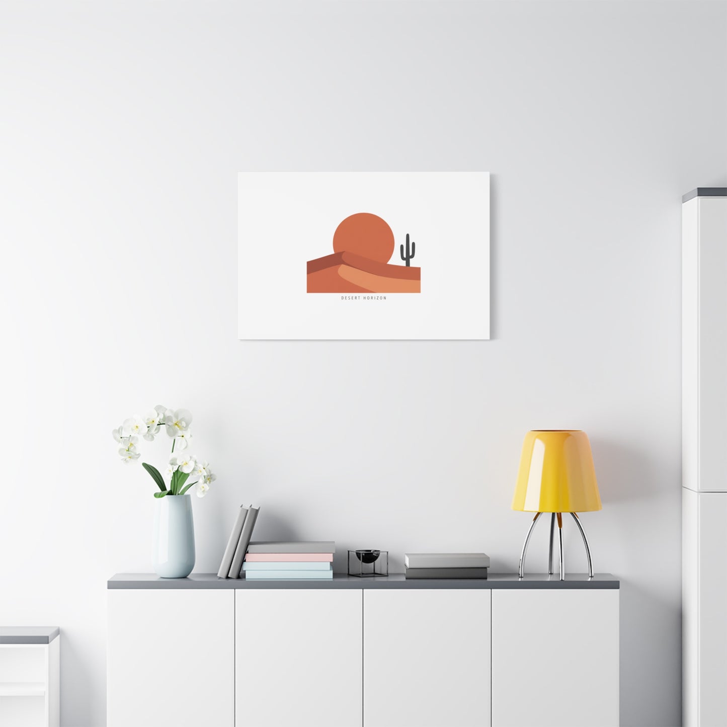 Desert Horizon Minimal Mesa Canvas | desert sunset, southwestern art print