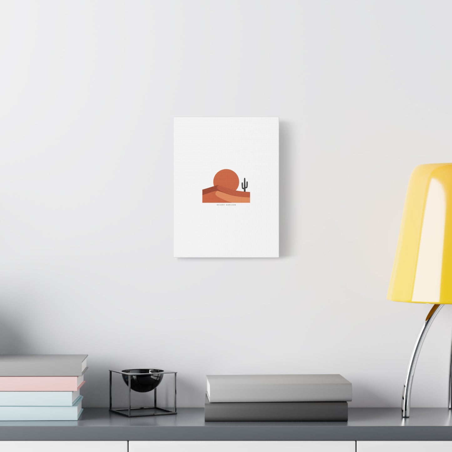 Desert Horizon Minimal Mesa Canvas | desert sunset, southwestern art print
