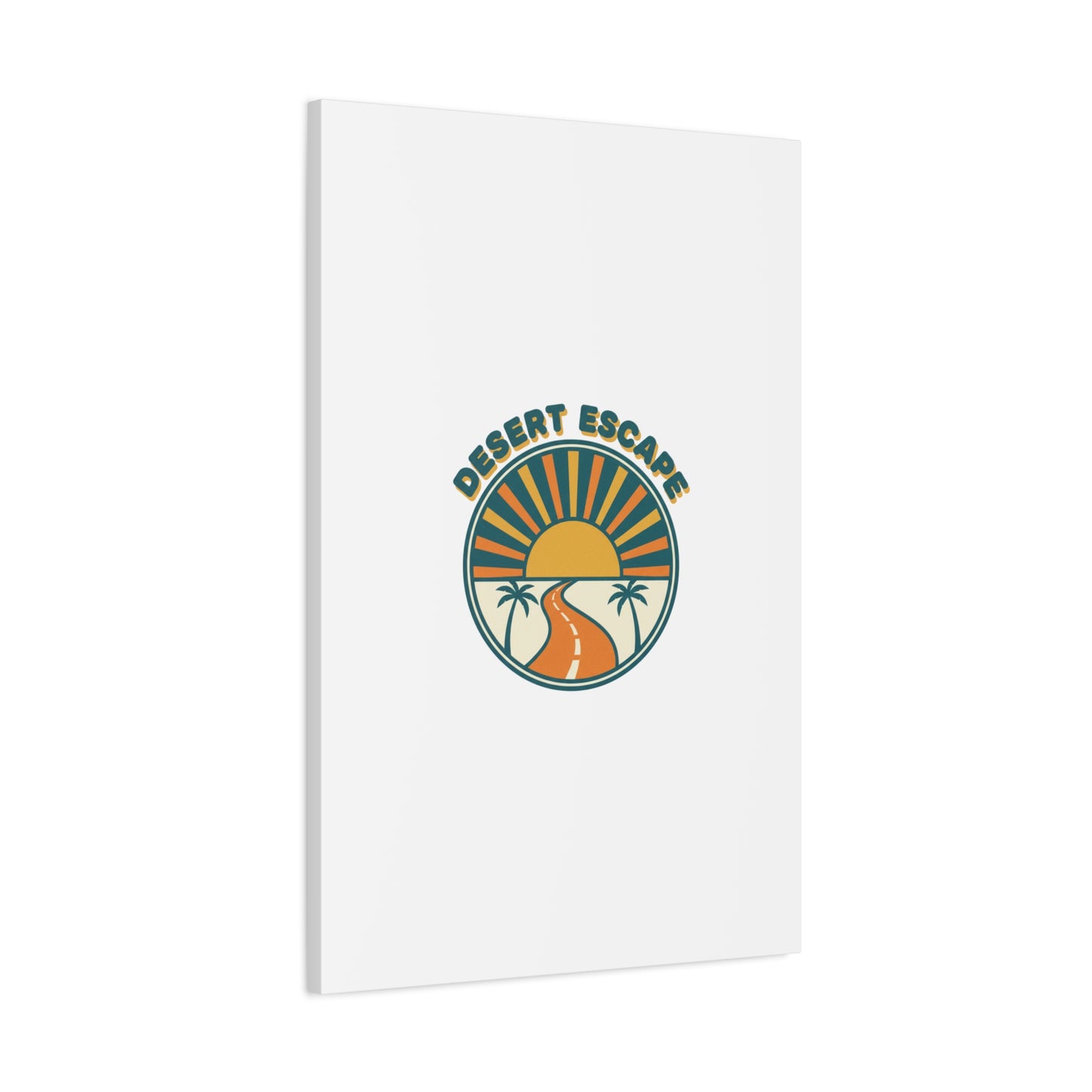 Desert Escape Sunset Canvas | 70s Sunset Retro Palm Poster