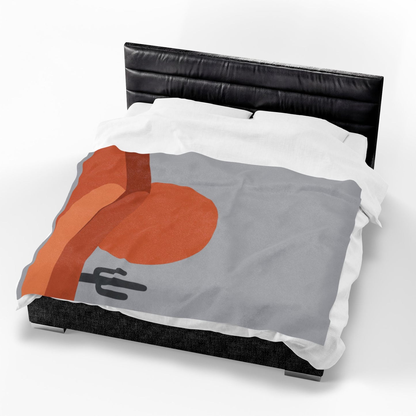 Desert Sunset Minimalist Mesa Blanket | Southwestern adobe-inspired wall art throw