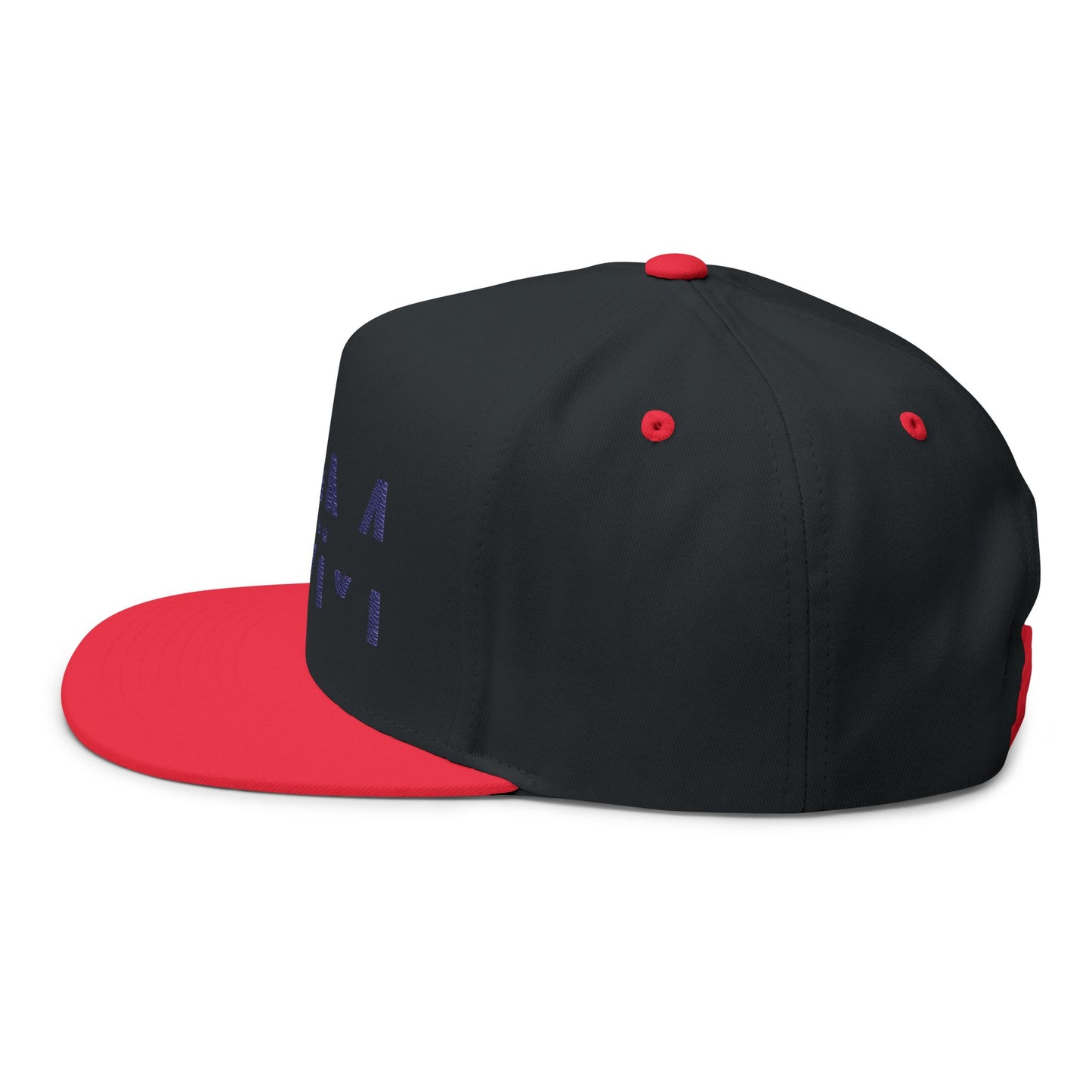 Embroidered Flat Bill Cap - HDMTub Design, Hat, Baseball Cap, Snapback, Hip Hop Cap, Accessories, Streetwear
