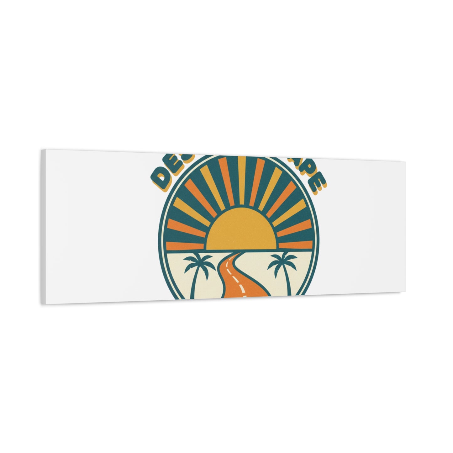 Desert Escape Sunset Canvas | 70s Sunset Retro Palm Poster