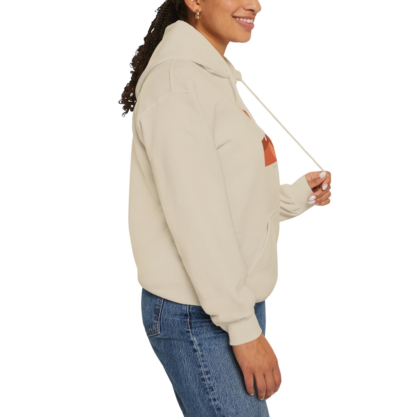 Desert Sunset Minimalist Mesa Hoodie | Southwestern adobe-inspired art