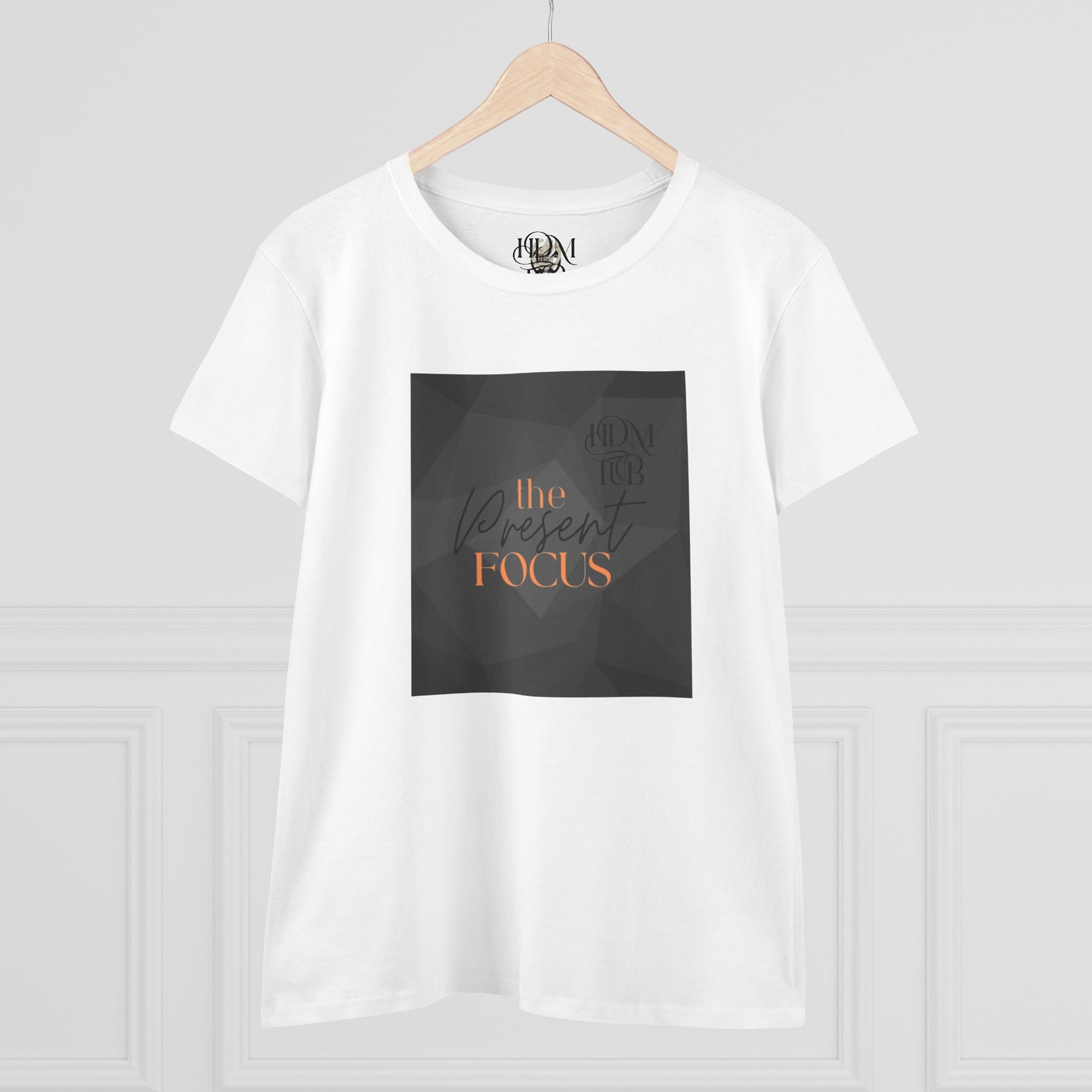 T-Shirt, The Present Focus, Women's Tee, Cotton Tee, Graphic Tee, Meditation Shirt
