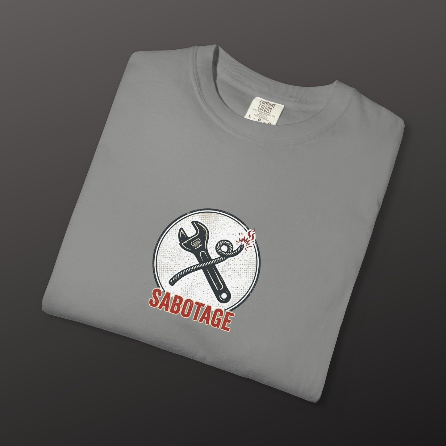 Sabotage Wrench Logo T-Shirt — Mechanic Tools Graphic Tee