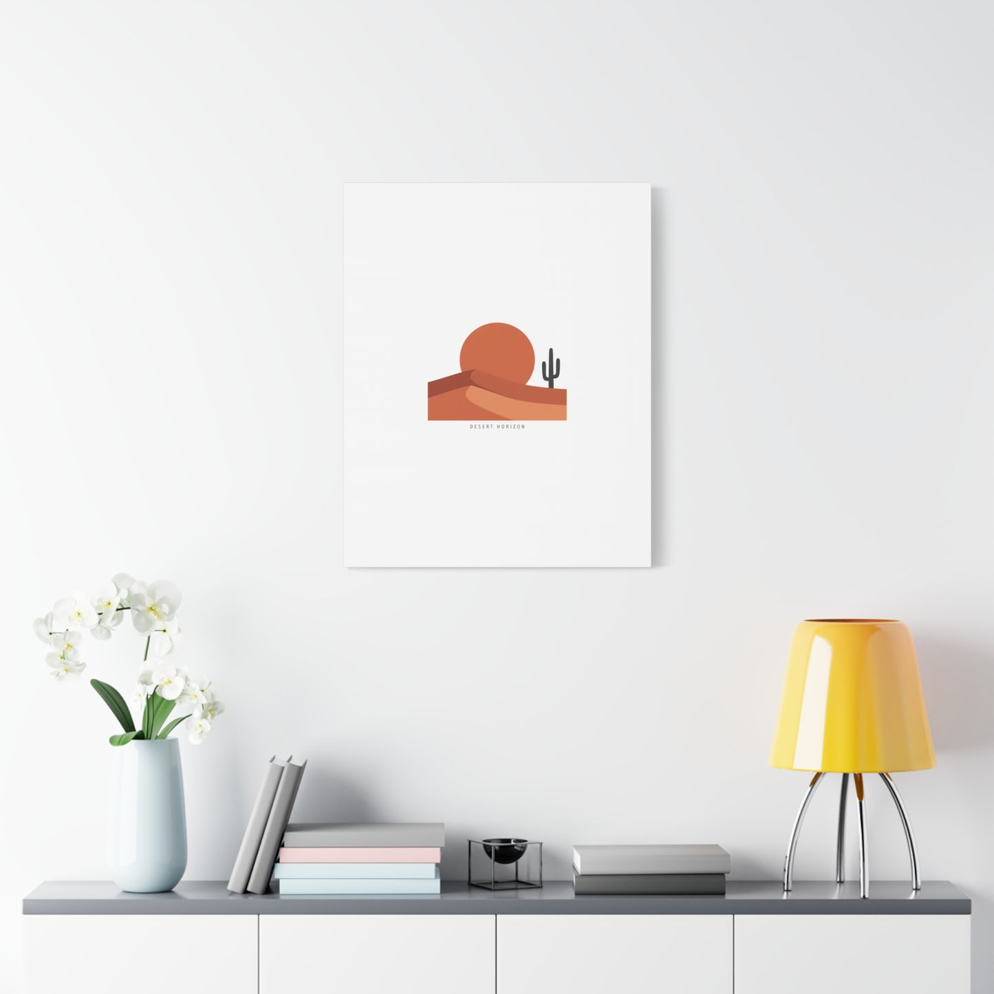Desert Horizon Minimal Mesa Canvas | desert sunset, southwestern art print