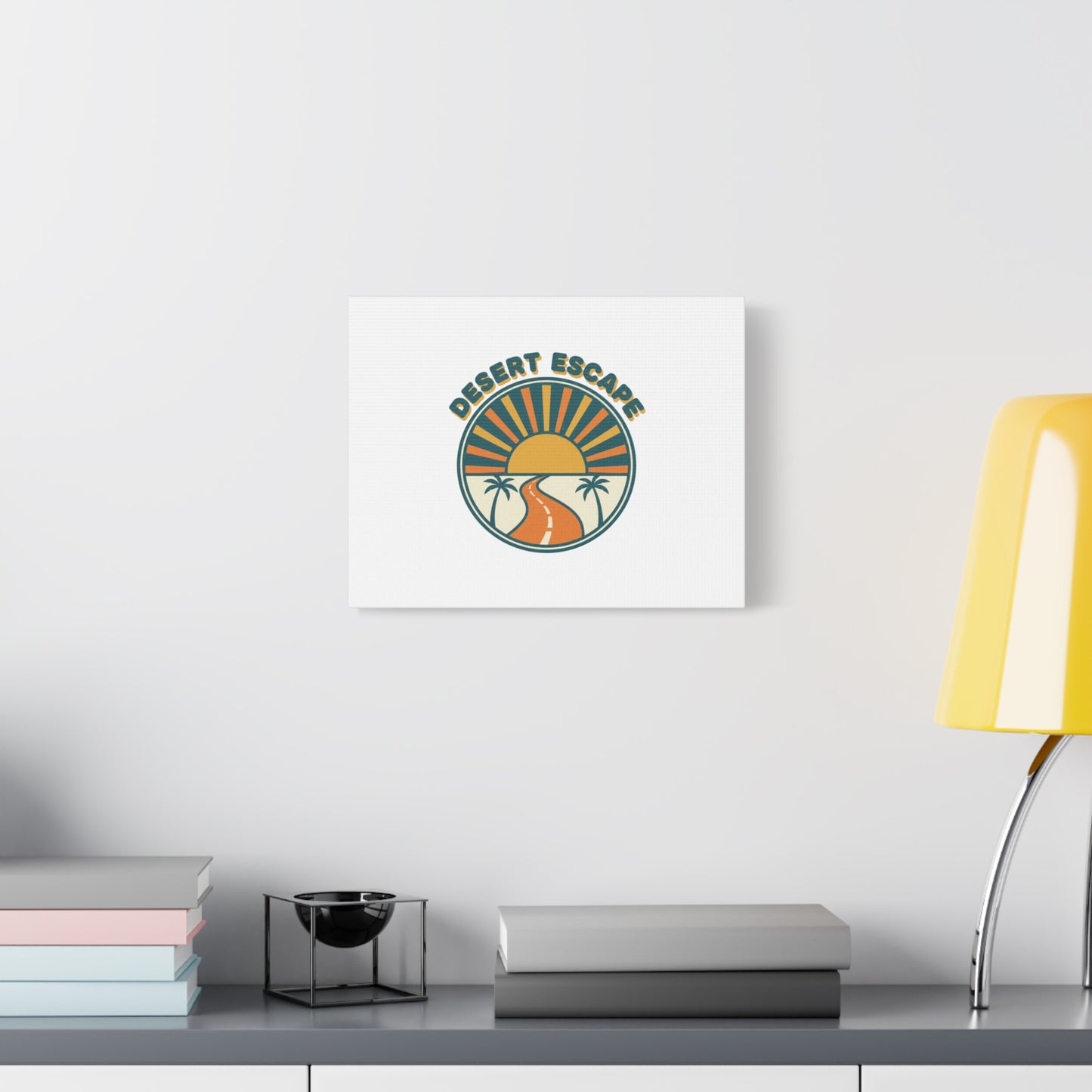 Desert Escape Sunset Canvas | 70s Sunset Retro Palm Poster