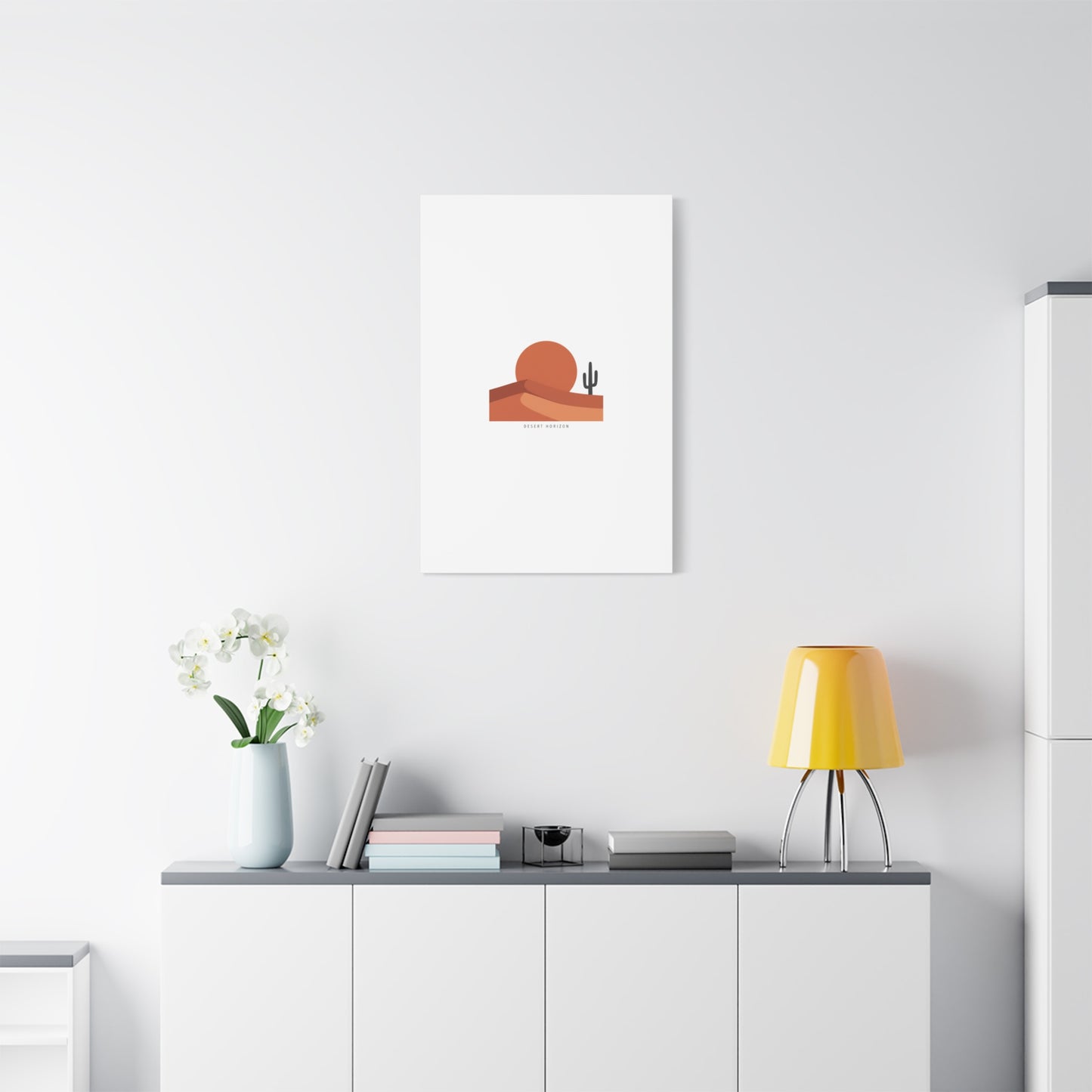 Desert Horizon Minimal Mesa Canvas | desert sunset, southwestern art print