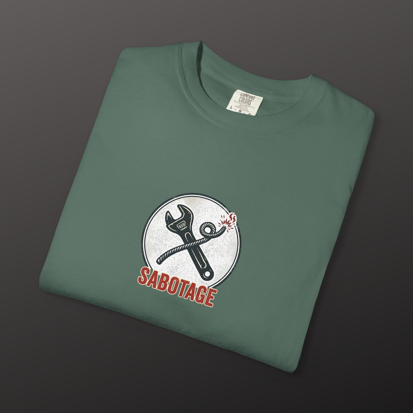 Sabotage Wrench Logo T-Shirt — Mechanic Tools Graphic Tee