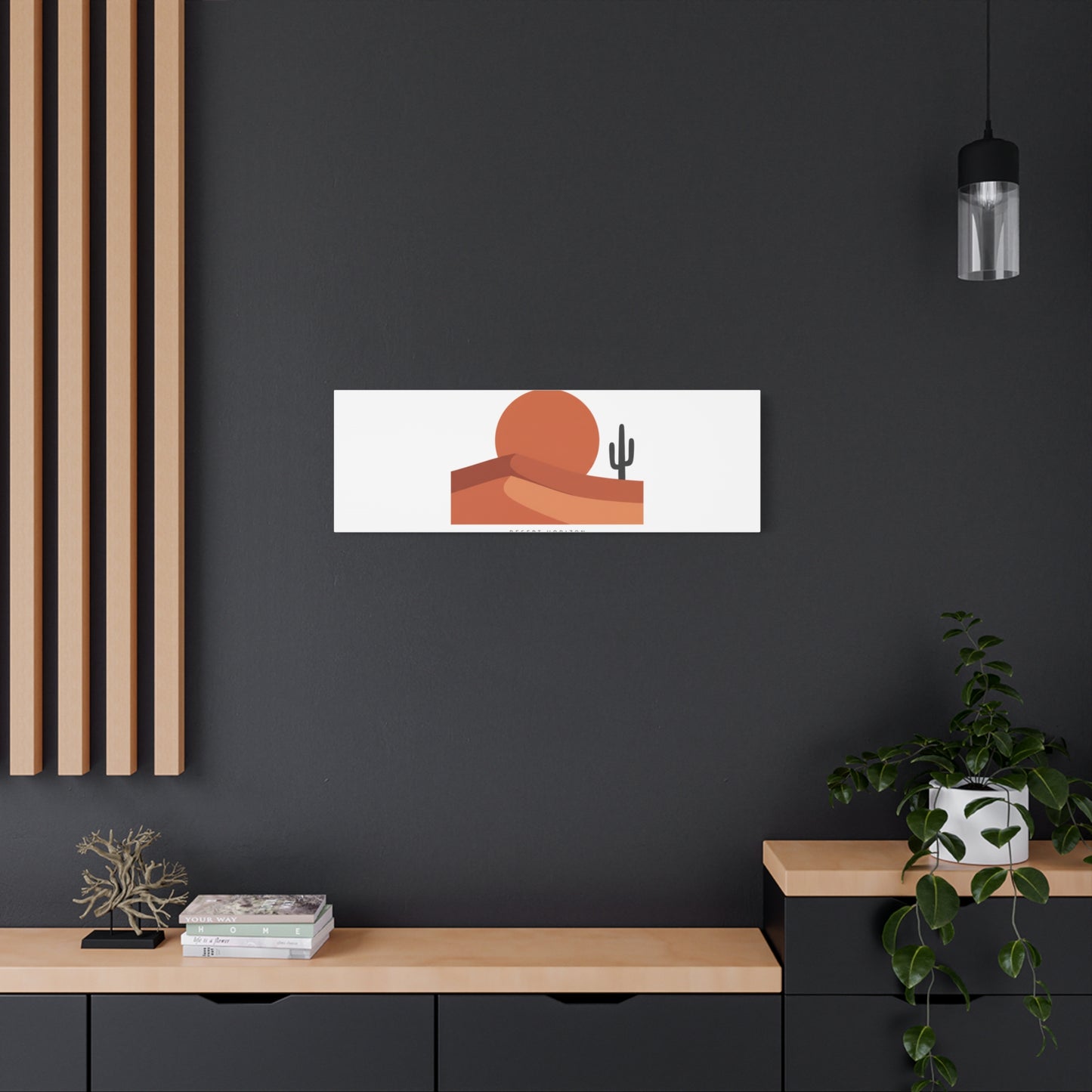 Desert Horizon Minimal Mesa Canvas | desert sunset, southwestern art print
