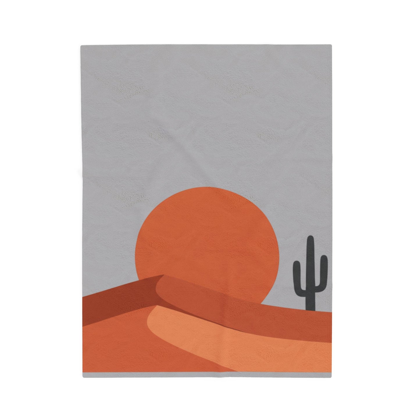 Desert Sunset Minimalist Mesa Blanket | Southwestern adobe-inspired wall art throw