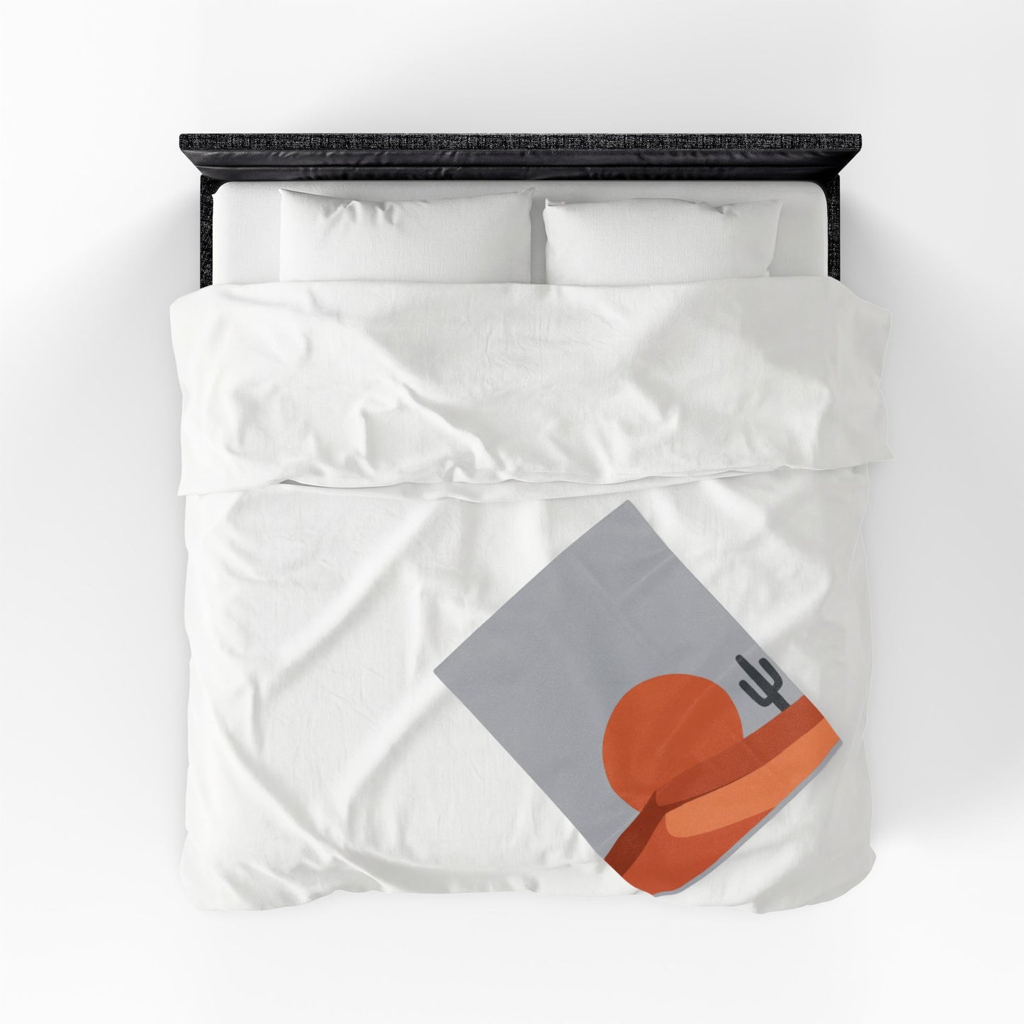 Desert Sunset Minimalist Mesa Blanket | Southwestern adobe-inspired wall art throw