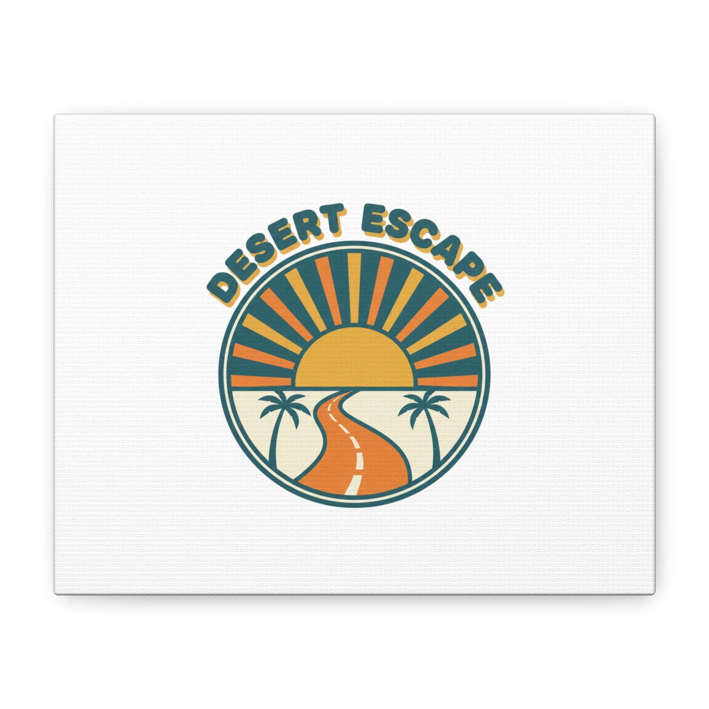 Desert Escape Sunset Canvas | 70s Sunset Retro Palm Poster