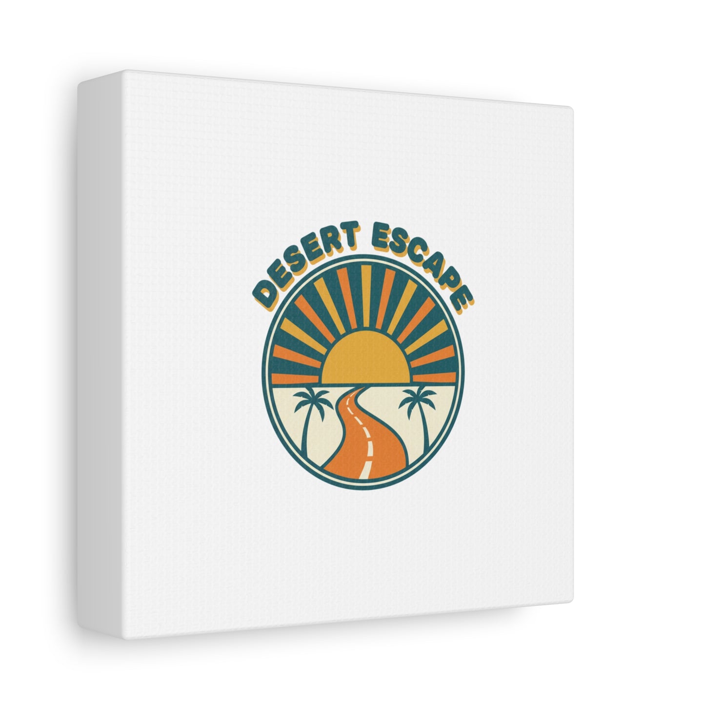 Desert Escape Sunset Canvas | 70s Sunset Retro Palm Poster