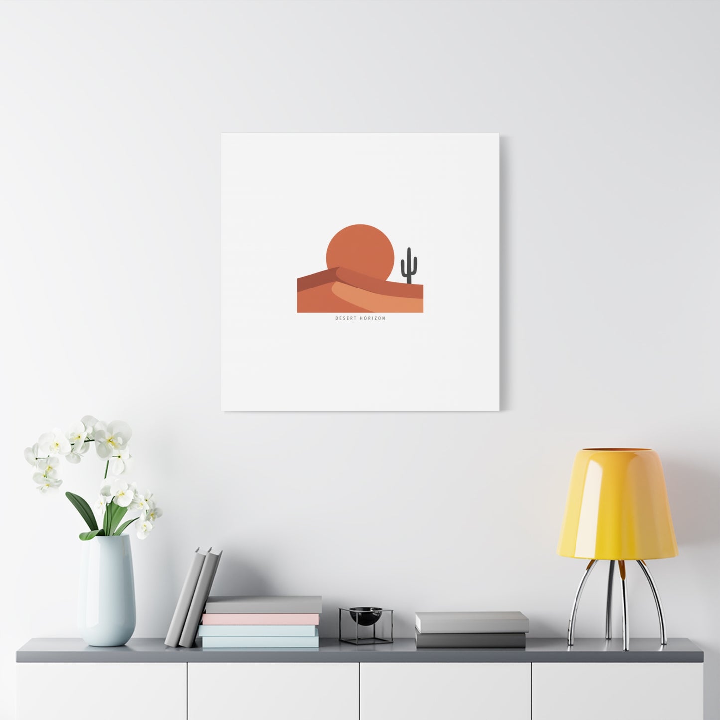 Desert Horizon Minimal Mesa Canvas | desert sunset, southwestern art print