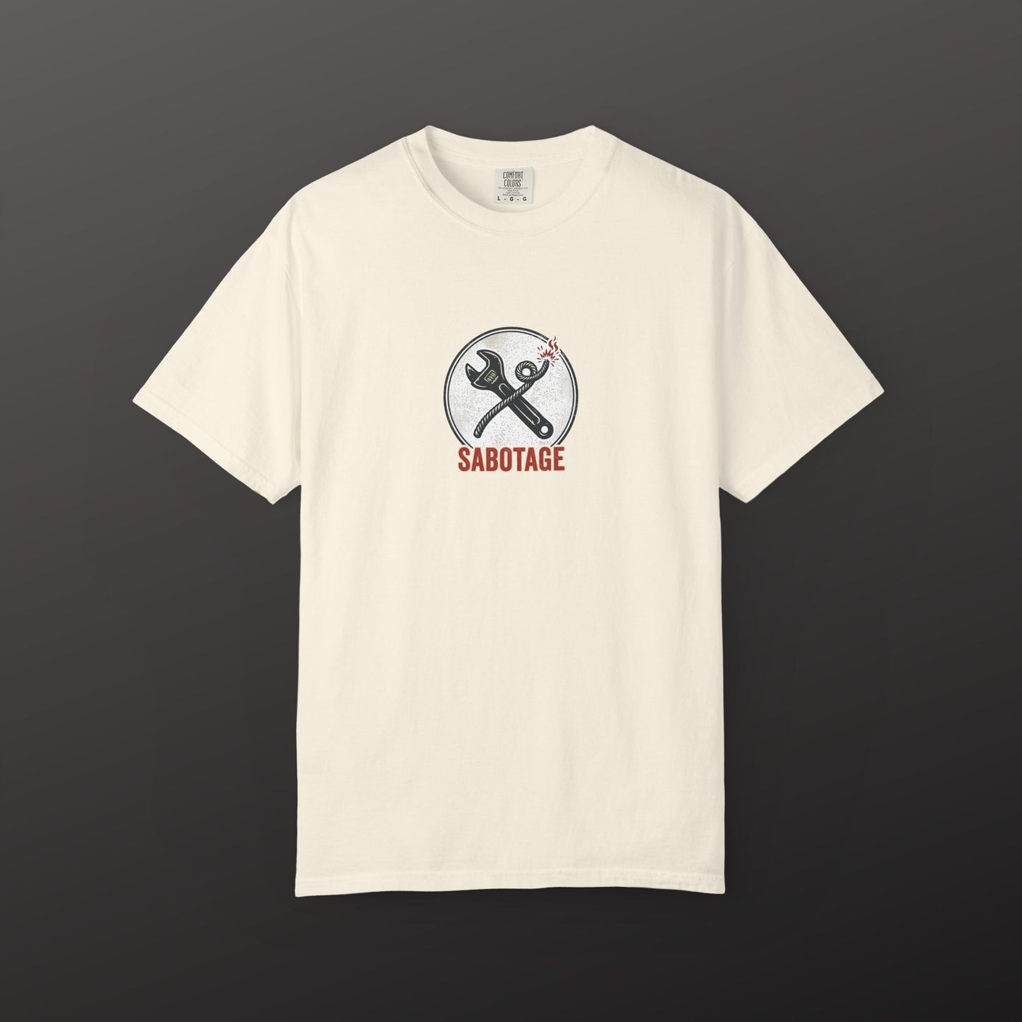 Sabotage Wrench Logo T-Shirt — Mechanic Tools Graphic Tee