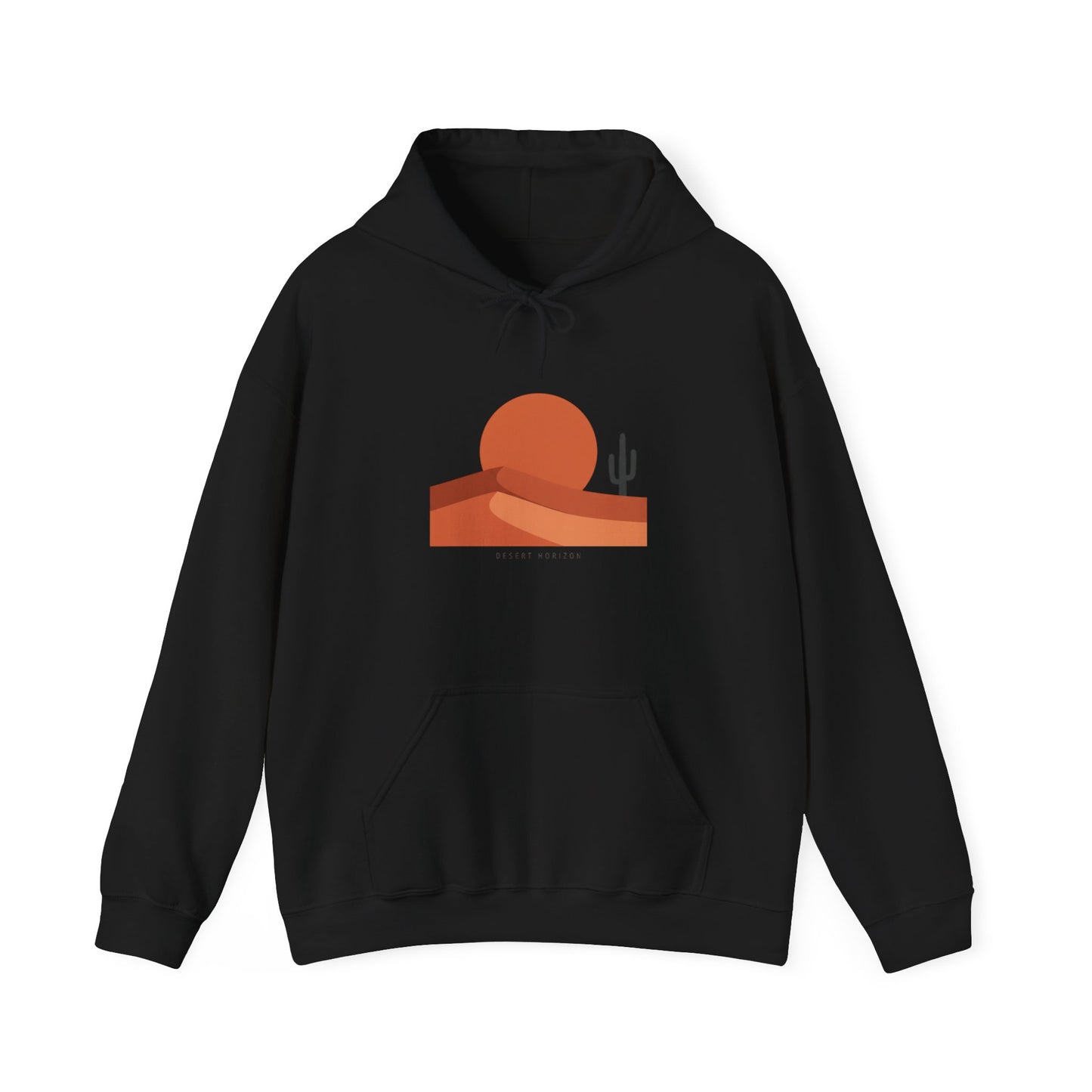 Desert Sunset Minimalist Mesa Hoodie | Southwestern adobe-inspired art