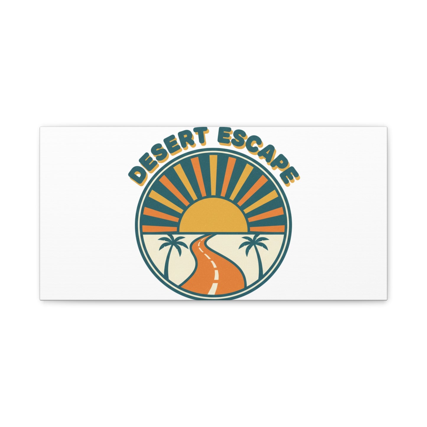 Desert Escape Sunset Canvas | 70s Sunset Retro Palm Poster