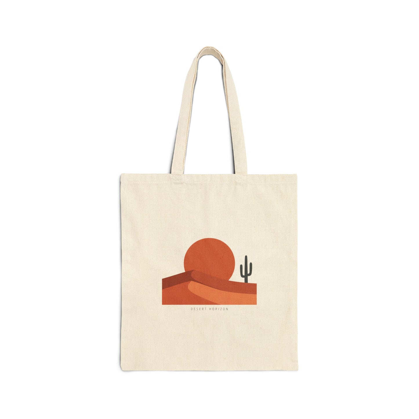 Desert Sunset Minimalist Tote | Southwestern mesa, adobe-inspired neutral art