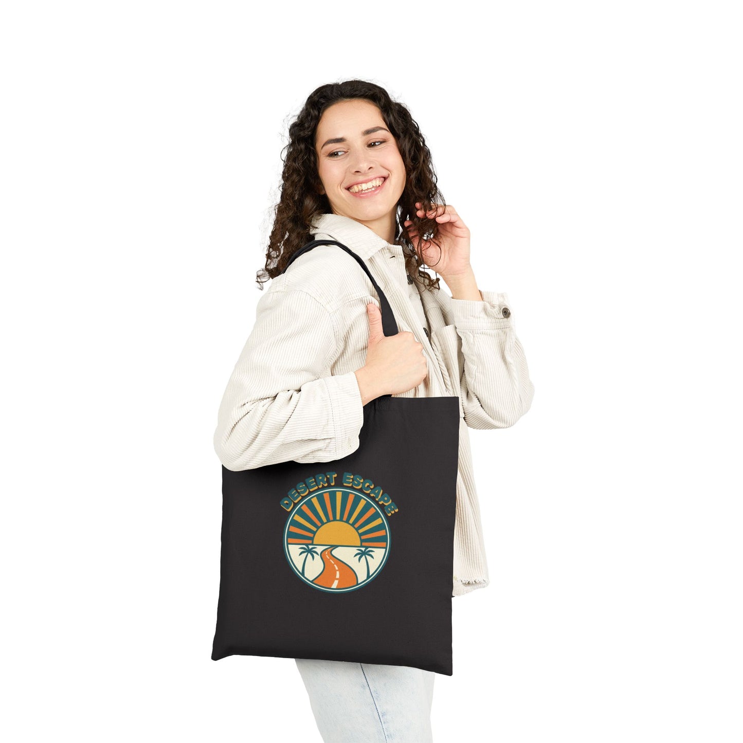 Desert Escape Tote | 70s Sunset Retro Palm Canvas Tote