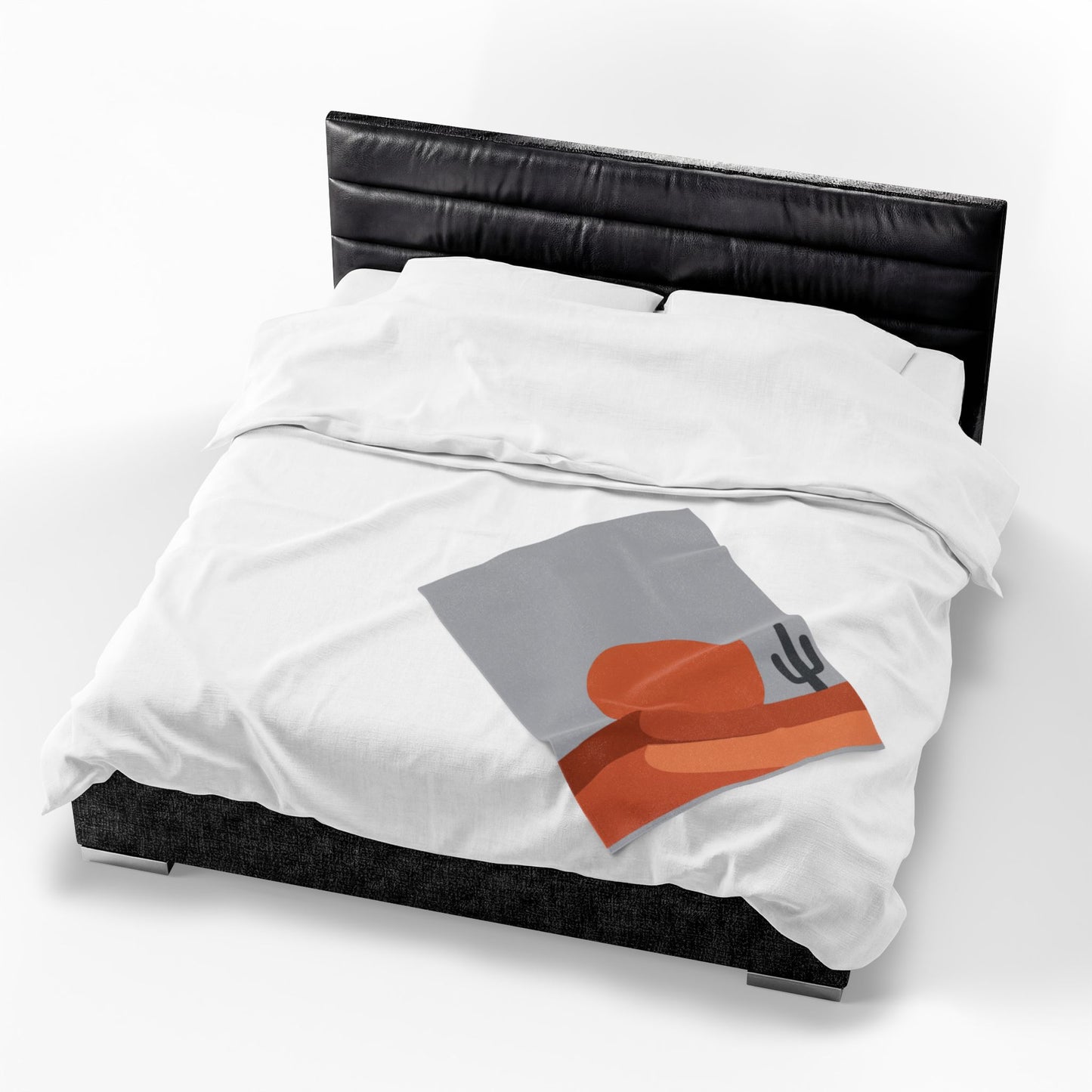 Desert Sunset Minimalist Mesa Blanket | Southwestern adobe-inspired wall art throw
