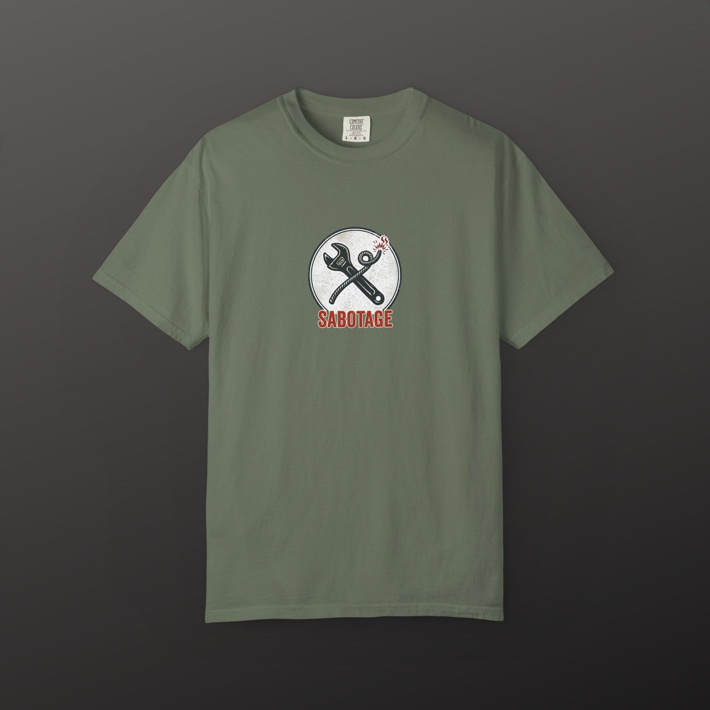 Sabotage Wrench Logo T-Shirt — Mechanic Tools Graphic Tee