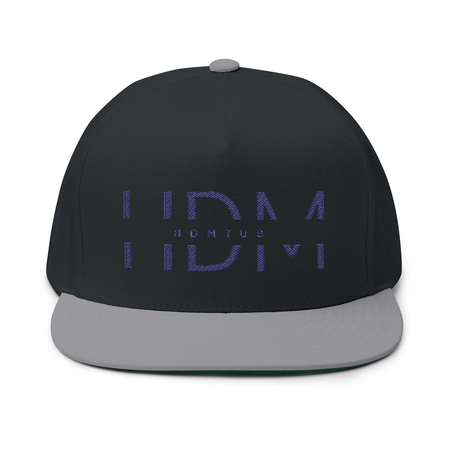 Embroidered Flat Bill Cap - HDMTub Design, Hat, Baseball Cap, Snapback, Hip Hop Cap, Accessories, Streetwear
