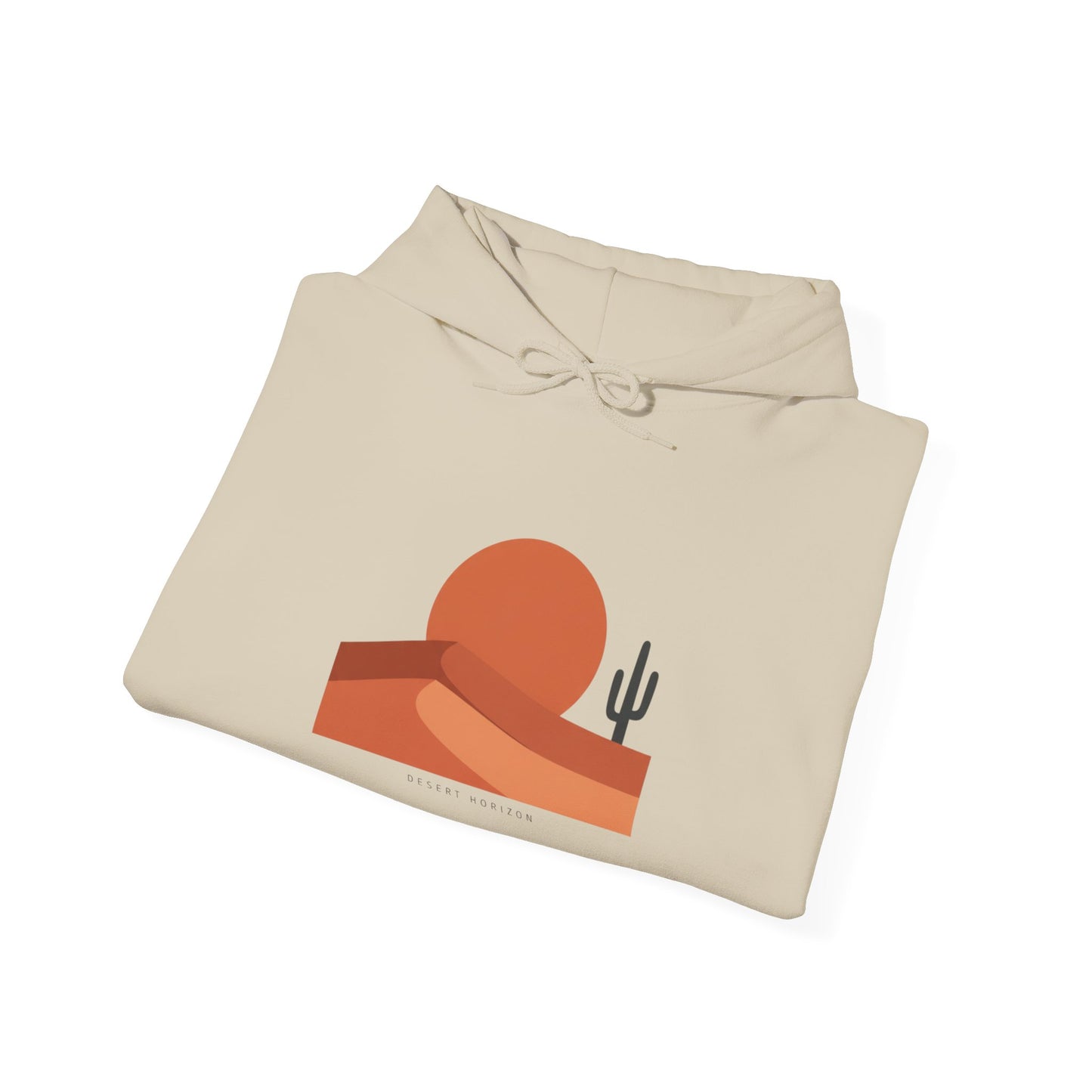 Desert Sunset Minimalist Mesa Hoodie | Southwestern adobe-inspired art