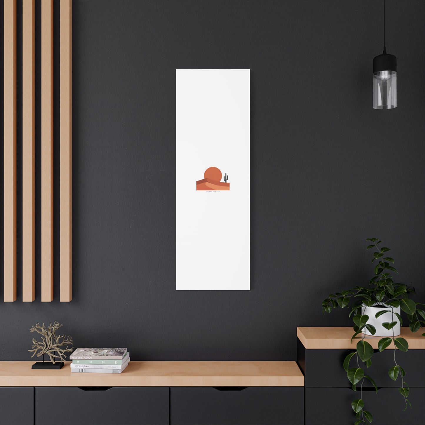 Desert Horizon Minimal Mesa Canvas | desert sunset, southwestern art print