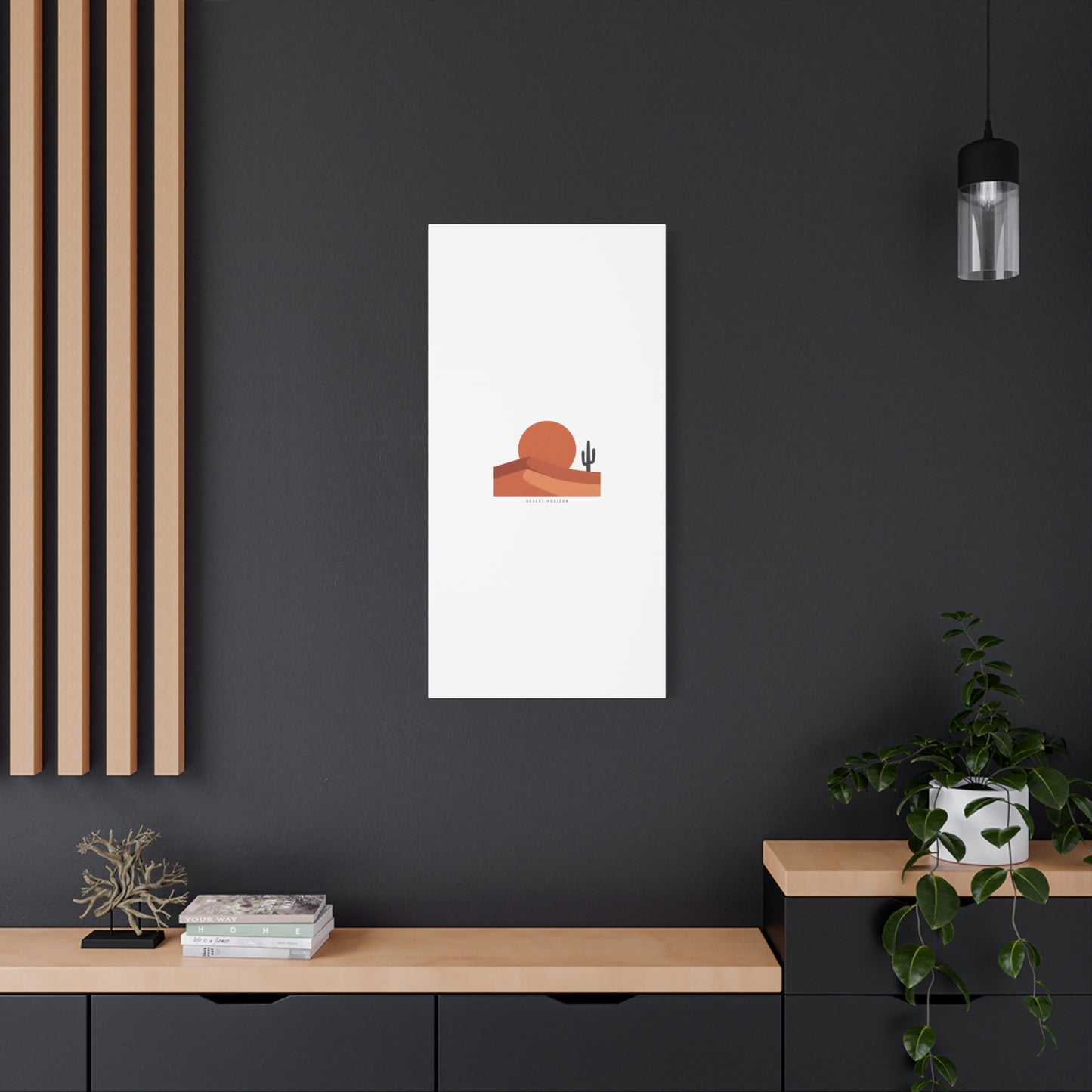 Desert Horizon Minimal Mesa Canvas | desert sunset, southwestern art print
