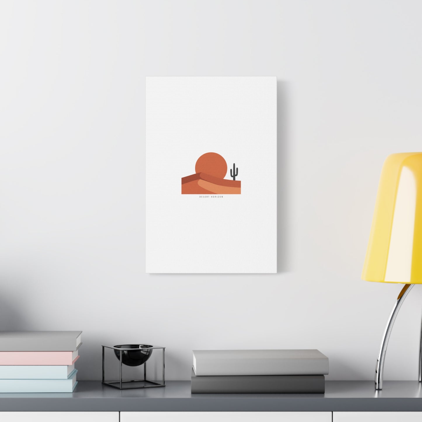 Desert Horizon Minimal Mesa Canvas | desert sunset, southwestern art print