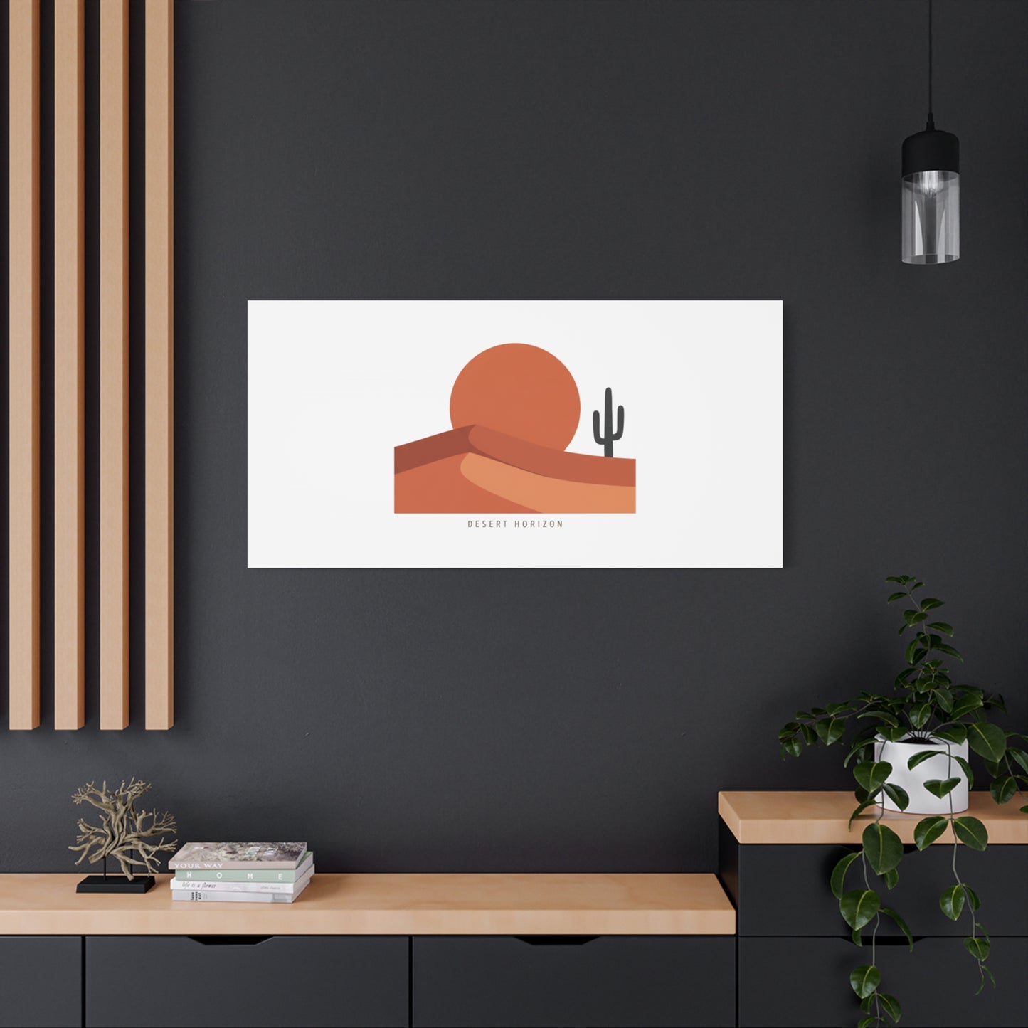 Desert Horizon Minimal Mesa Canvas | desert sunset, southwestern art print